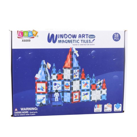 LEAN Toys Klocki Konstrukcyjne Magnetyczne Okienka Kosmiczne 58 el. LEAN Toys Klocki Konstrukcyjne Magnetyczne Okienka Kosmiczne 58 el.