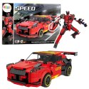 LEAN Toys Klocki Konstrukcyjne Robot Auto 2w1 GT3 Czerwony 335 el.