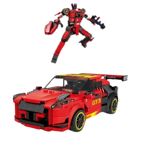 LEAN Toys Klocki Konstrukcyjne Robot Auto 2w1 GT3 Czerwony 335 el. LEAN Toys Klocki Konstrukcyjne Robot Auto 2w1 GT3 Czerwony 335 el.