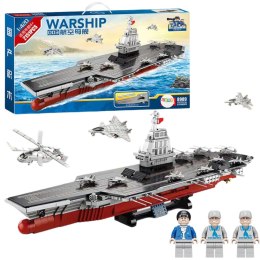 LEAN Toys Klocki Konstrukcyjne WARSHIP 003 Duży Lotniskowiec 1:420 2151 el.