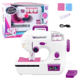 LEAN Toys Maszyna Do Szycia Dla Dzieci Nici Materiał Światła Dźwięki