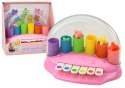 LEAN Toys Pianinko Interaktywne Z Wyskakującymi Gwiazdkami Różowe