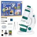 LEAN Toys Przenośny Mikroskop Edukacyjny Dla Dzieci 2w1 60X/180X Akcesoria LEAN Toys Przenośny Mikroskop Edukacyjny Dla Dzieci 2w1 60X/180X Akcesoria