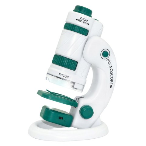 LEAN Toys Przenośny Mikroskop Edukacyjny Dla Dzieci 2w1 60X/180X Akcesoria LEAN Toys Przenośny Mikroskop Edukacyjny Dla Dzieci 2w1 60X/180X Akcesoria
