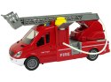 LEAN Toys Samochód Ciężarówka Straż Pożarna Czerwona Woda Dźwięki Światła