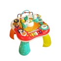 LEAN Toys Stolik Edukacyjny Interaktywny Panel Muzyczny Pianinko 2w1 Czerwony