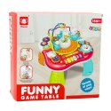LEAN Toys Stolik Edukacyjny Interaktywny Panel Muzyczny Pianinko 2w1 Czerwony