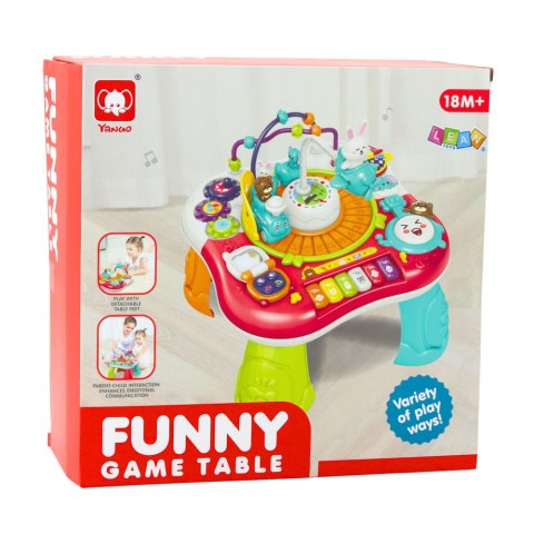 LEAN Toys Stolik Edukacyjny Interaktywny Panel Muzyczny Pianinko 2w1 Czerwony LEAN Toys Stolik Edukacyjny Interaktywny Panel Muzyczny Pianinko 2w1 Czerwony