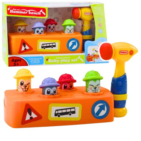 LEAN Toys Zabawka Interaktywna Kolorowy Tłuczek Młotek Chomiki Roboty Drogowe LEAN Toys Zabawka Interaktywna Kolorowy Tłuczek Młotek Chomiki Roboty Drogowe