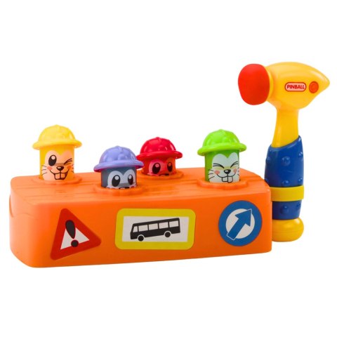 LEAN Toys Zabawka Interaktywna Kolorowy Tłuczek Młotek Chomiki Roboty Drogowe LEAN Toys Zabawka Interaktywna Kolorowy Tłuczek Młotek Chomiki Roboty Drogowe
