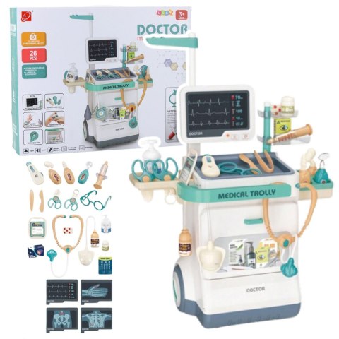 LEAN Toys Zestaw Doktora Akcesoria Medyczne RTG EKG Światła Dźwięki 26 el. LEAN Toys Zestaw Doktora Akcesoria Medyczne RTG EKG Światła Dźwięki 26 el.