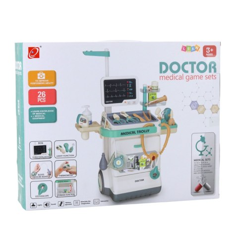 LEAN Toys Zestaw Doktora Akcesoria Medyczne RTG EKG Światła Dźwięki 26 el. LEAN Toys Zestaw Doktora Akcesoria Medyczne RTG EKG Światła Dźwięki 26 el.