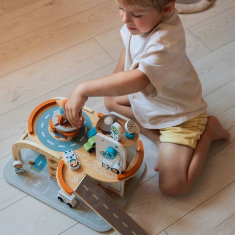 TOOKY TOY Drewniany Kosmiczny Parking Stacja Kosmiczna TOOKY TOY Drewniany Kosmiczny Parking Stacja Kosmiczna