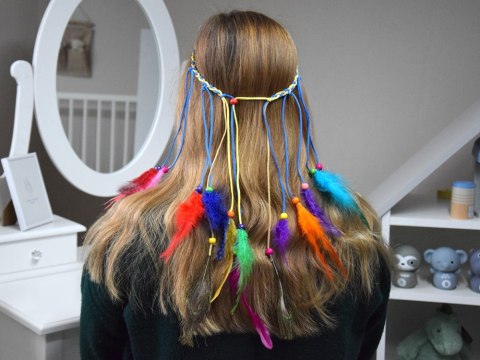 Boho Opaska do włosów z kolorowymi Piórami i Koralikami ZA5581 Boho Opaska do włosów z kolorowymi Piórami i Koralikami ZA5581
