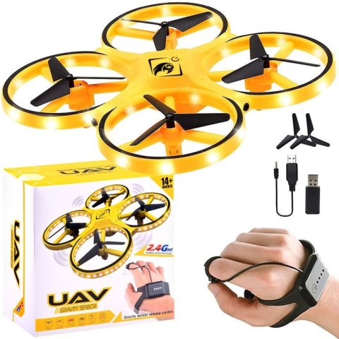 Dron Sterowany ręką gestem + pilot Quadrocopter RC0573 Dron Sterowany ręką gestem + pilot Quadrocopter RC0573