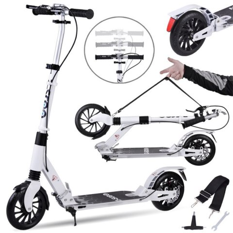 Duża składana Hulajnoga miejska z amortyzatorem i hamulcami do 100kg SP0785 Duża składana Hulajnoga miejska z amortyzatorem i hamulcami do 100kg SP0785