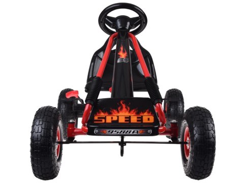 Duży gokart na pedały regulowane siedzisko pompowane koła SP0839 Duży gokart na pedały regulowane siedzisko pompowane koła SP0839