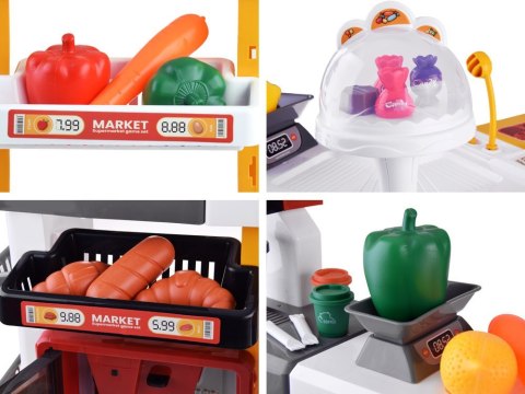 Duży sklep supermarket cukiernia kawiarenka + wózek akcesoria ZA4638 Duży sklep supermarket cukiernia kawiarenka + wózek akcesoria ZA4638