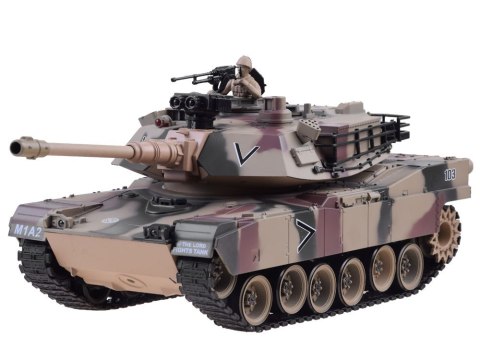 Duży zdalnie sterowany CZOŁG US M1A2 na pilota strzela 1:18 RC0252MO Duży zdalnie sterowany CZOŁG US M1A2 na pilota strzela 1:18 RC0252MO