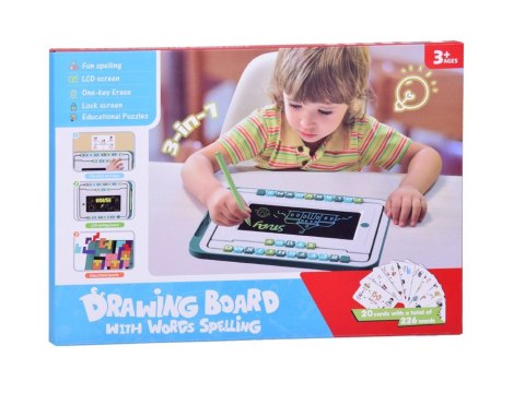 Edukacyjny zestaw 3w1 Tablica LCD + karty do NAUKA ANGIELSKIEGO TA0113 Edukacyjny zestaw 3w1 Tablica LCD + karty do NAUKA ANGIELSKIEGO TA0113