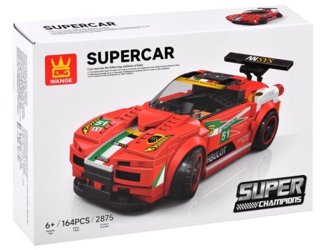 Klocki techniczne Sportowe auto CZERWONE 164-elementy + naklejki ZA4289 Klocki techniczne Sportowe auto CZERWONE 164-elementy + naklejki ZA4289