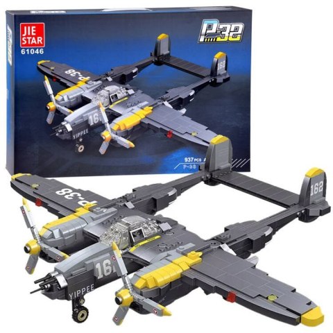 Klocki techniczne samolot bojowy myśliwiec P-38 937 ele ZA4623 Klocki techniczne samolot bojowy myśliwiec P-38 937 ele ZA4623