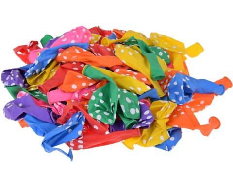 Kolorowe Balony w białe kropki zestaw 100 sztuk ZA5568 Kolorowe Balony w białe kropki zestaw 100 sztuk ZA5568