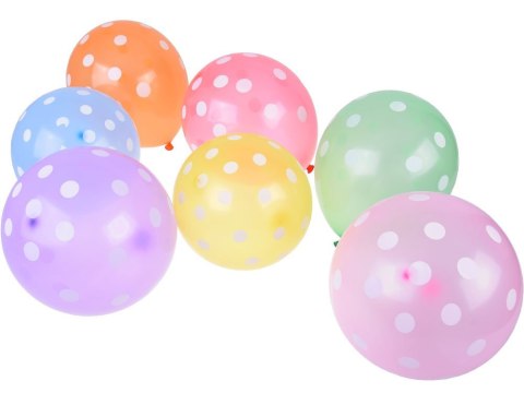 Kolorowe Balony w białe kropki zestaw 100 sztuk ZA5568 Kolorowe Balony w białe kropki zestaw 100 sztuk ZA5568