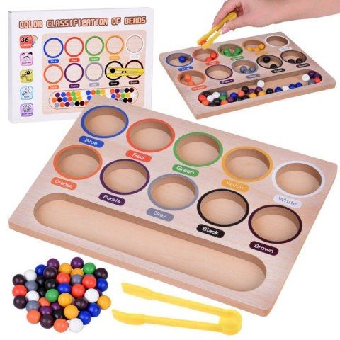 Kolorowe Kulki Układanka Montessori Mozaika Sorter nauka kolorów ZA5329 Kolorowe Kulki Układanka Montessori Mozaika Sorter nauka kolorów ZA5329