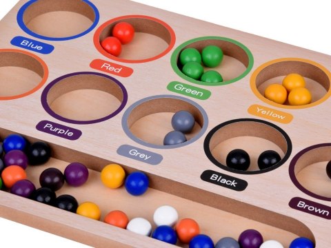 Kolorowe Kulki Układanka Montessori Mozaika Sorter nauka kolorów ZA5329 Kolorowe Kulki Układanka Montessori Mozaika Sorter nauka kolorów ZA5329