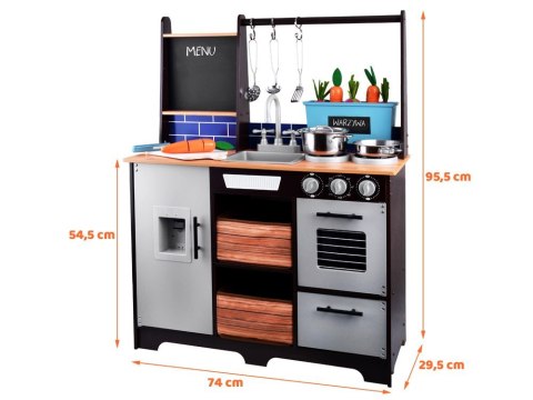 Loft Kuchnia drewniana dla dzieci lodówka ZA4129 Loft Kuchnia drewniana dla dzieci lodówka ZA4129