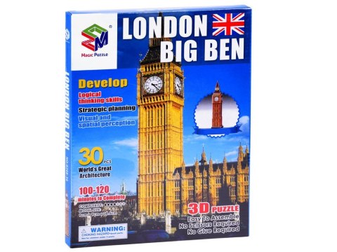Puzzle 3D 30-elementów Londyn Big Ben ZA3802 Puzzle 3D 30-elementów Londyn Big Ben ZA3802