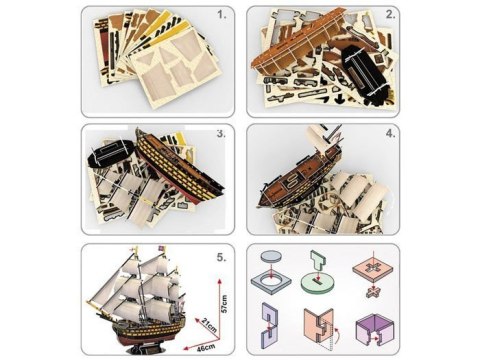 Puzzle 3D statek HMS VICTORY okręt morski ZA1785 Puzzle 3D statek HMS VICTORY okręt morski ZA1785