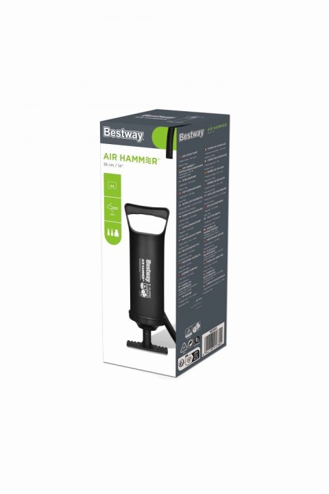 Pompka ręczna tłokowa BESTWAY 1,85l/cykl + 3 Końcówki + Elastyczny wąż Pompka ręczna tłokowa BESTWAY 1,85l/cykl + 3 Końcówki + Elastyczny wąż