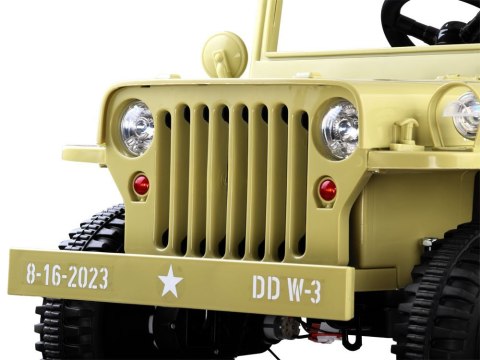 Wojskowe Auto na akumulator Willys + pilot PA0263 Wojskowe Auto na akumulator Willys + pilot PA0263