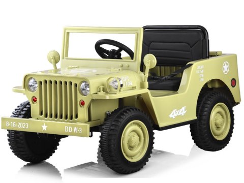 Wojskowe Auto na akumulator Willys + pilot PA0263 Wojskowe Auto na akumulator Willys + pilot PA0263
