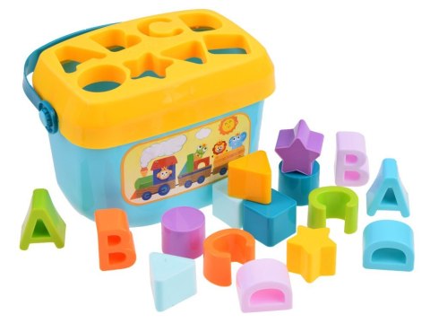 Zestaw edukacyjny Wiaderko klocki literki SORTER 16szt ZA3803 Zestaw edukacyjny Wiaderko klocki literki SORTER 16szt ZA3803
