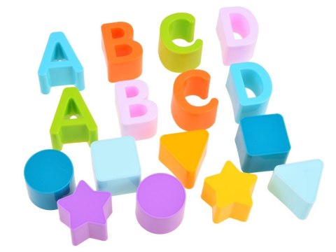 Zestaw edukacyjny Wiaderko klocki literki SORTER 16szt ZA3803 Zestaw edukacyjny Wiaderko klocki literki SORTER 16szt ZA3803