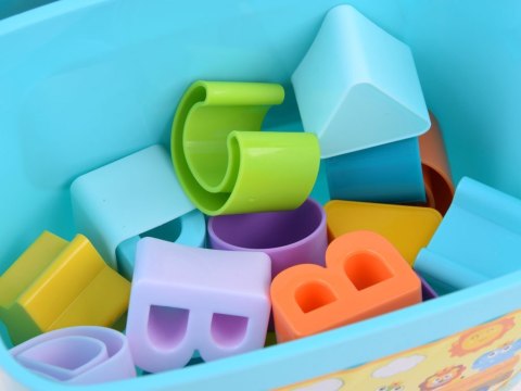 Zestaw edukacyjny Wiaderko klocki literki SORTER 16szt ZA3803 Zestaw edukacyjny Wiaderko klocki literki SORTER 16szt ZA3803