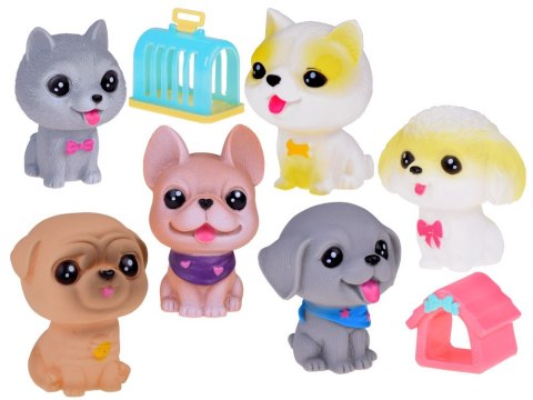 Zestaw gumowe figurki pieski psy 6szt ZA4786 Zestaw gumowe figurki pieski psy 6szt ZA4786