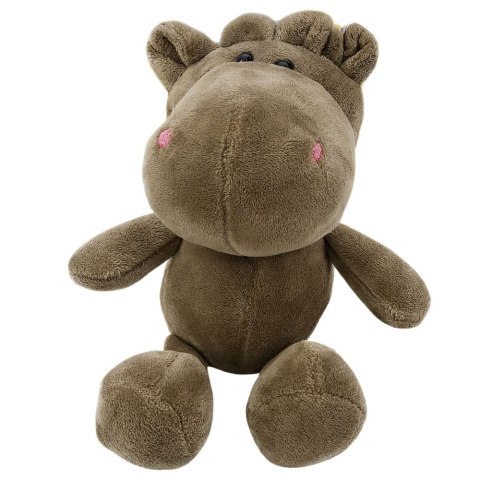 LEAN TOYS Pluszowa Maskotka Przytulanka Hipopotam Z Przyssawką Brązowy 23 x 12 cm LEAN TOYS Pluszowa Maskotka Przytulanka Hipopotam Z Przyssawką Brązowy 23 x 12 cm
