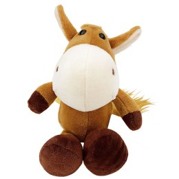 LEAN TOYS Pluszowa Maskotka Przytulanka Koń Z Przyssawką Brązowy 23 x 12 cm