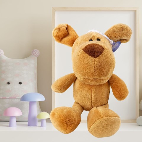 LEAN TOYS Pluszowa Maskotka Przytulanka Pies Z Przyssawką Brązowy 23 x 12 cm LEAN TOYS Pluszowa Maskotka Przytulanka Pies Z Przyssawką Brązowy 23 x 12 cm
