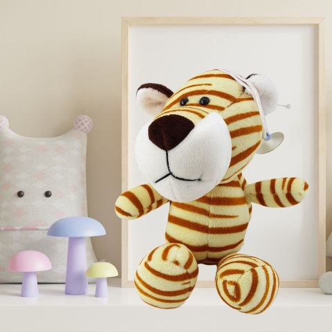 LEAN TOYS Pluszowa Maskotka Przytulanka Tygrys Z Przyssawką Kremowy 23 x 12 cm LEAN TOYS Pluszowa Maskotka Przytulanka Tygrys Z Przyssawką Kremowy 23 x 12 cm