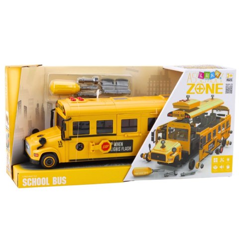 LEAN Toys Autobus Szkolny Do Skręcania Zestaw Majsterkowicza Żółty 48 el. LEAN Toys Autobus Szkolny Do Skręcania Zestaw Majsterkowicza Żółty 48 el.