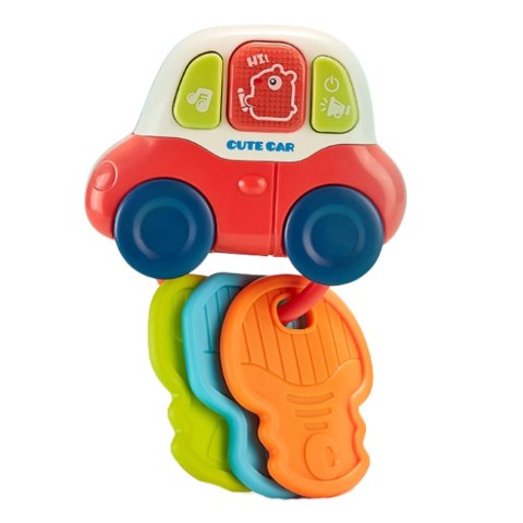 LEAN Toys Interaktywne Autko z Gryzakami Klucze Dla Malucha Światła Dźwięki LEAN Toys Interaktywne Autko z Gryzakami Klucze Dla Malucha Światła Dźwięki