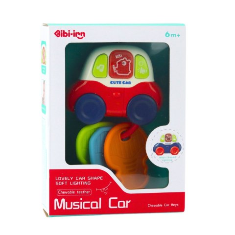 LEAN Toys Interaktywne Autko z Gryzakami Klucze Dla Malucha Światła Dźwięki LEAN Toys Interaktywne Autko z Gryzakami Klucze Dla Malucha Światła Dźwięki