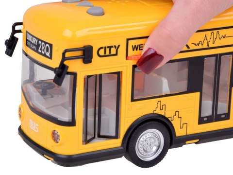 Żółty imprezowy autobus otwierane drzwi dźwięki światła muzyka ZA5222 Żółty imprezowy autobus otwierane drzwi dźwięki światła muzyka ZA5222
