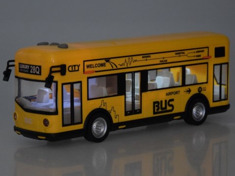 Żółty imprezowy autobus otwierane drzwi dźwięki światła muzyka ZA5222 Żółty imprezowy autobus otwierane drzwi dźwięki światła muzyka ZA5222