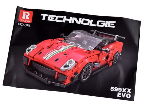 Klocki techniczne Supersportowe auto CZERWONE spojler 413-ele ZA5261 Klocki techniczne Supersportowe auto CZERWONE spojler 413-ele ZA5261